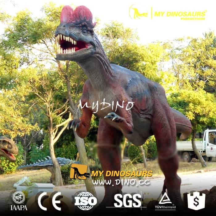 主題公園真人大小的恐龍王模型