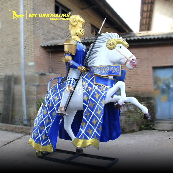 BL-012 定制玻璃鋼雕像騎士馬雕塑