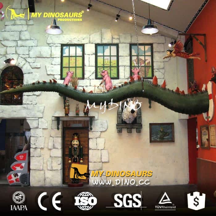 ADD-020 生活大小的玻璃纖維恐龍尾巴模型 