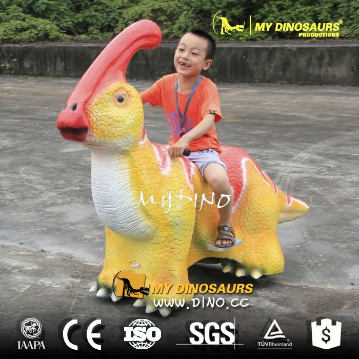 WDR-018廣場(chǎng)游樂(lè)乘騎互動(dòng)小恐龍車——副櫛龍模型