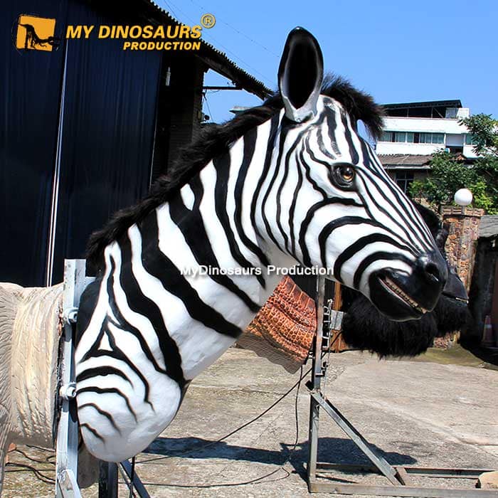 AA-039 原始大小仿真機械動物定制斑馬頭模型