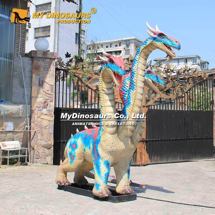 ADD-051 景區(qū)公園室內(nèi)裝飾西方三頭龍擺件