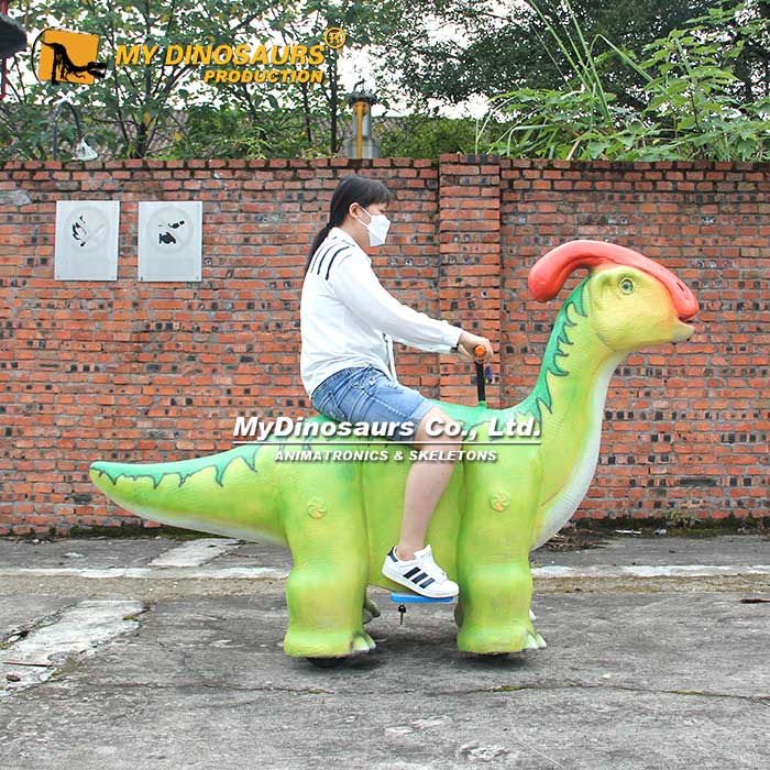 WDR-045 支持大人小孩乘坐的恐龍跑跑車軟膠電動模型 副櫛龍騎乘玩具
