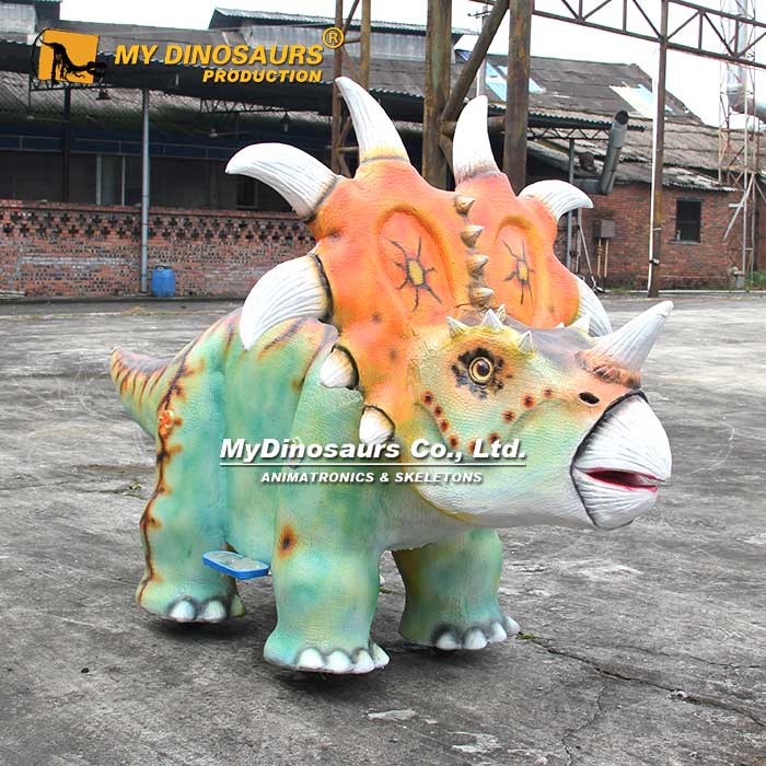 WDR-044 三角龍跑跑車恐龍玩具擺件 兒童大人騎乘