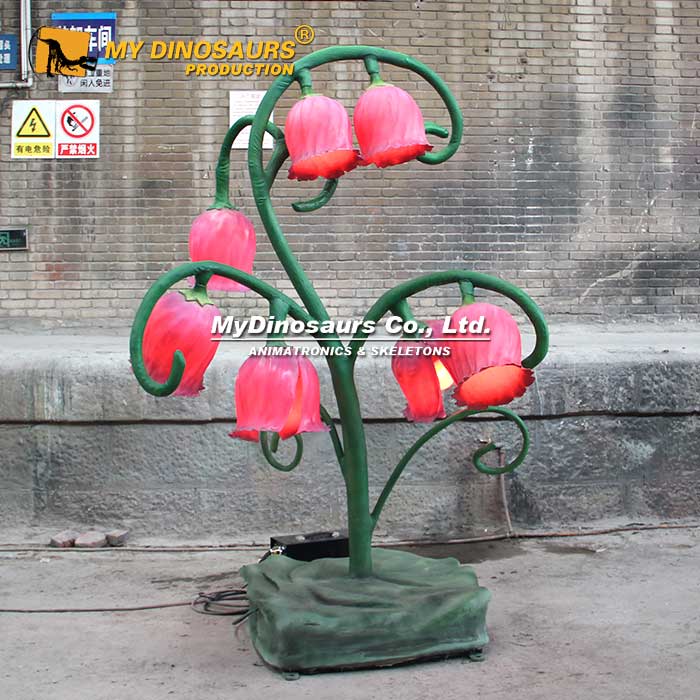 TT-065 游樂園景區(qū)裝飾擺件 插電花苞可動童話樹童話花模型