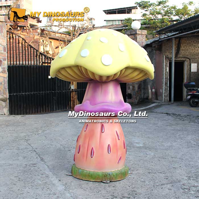BL-074  顏色鮮艷上色均勻玻璃鋼材料蘑菇模型 仿真定制裝飾產(chǎn)品