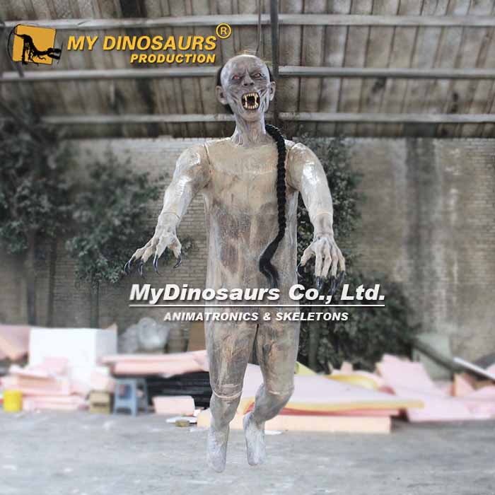 DZ-014  懸掛式飛僵僵尸模型 可噴霧互動(dòng)恐怖道具擺件 室內(nèi)創(chuàng)意嚇人裝飾