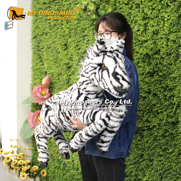 PP-103 手工貼毛斑馬玩具手偶手動發(fā)聲