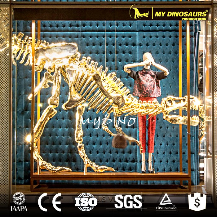 big dinosaur golden skeleton