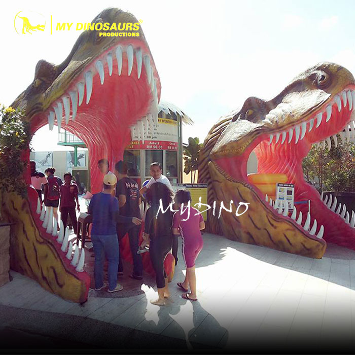 Dinosaur-mouth-entrance-statue