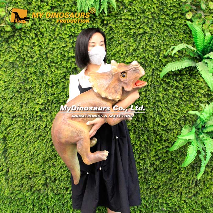 Silicone-triceratops-puppet